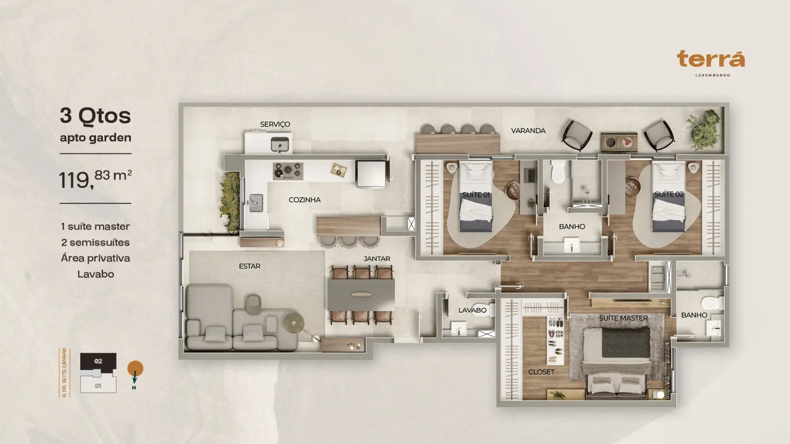 Terrá Luxemburgo | 3 Quartos com lazer ideal para sua família.